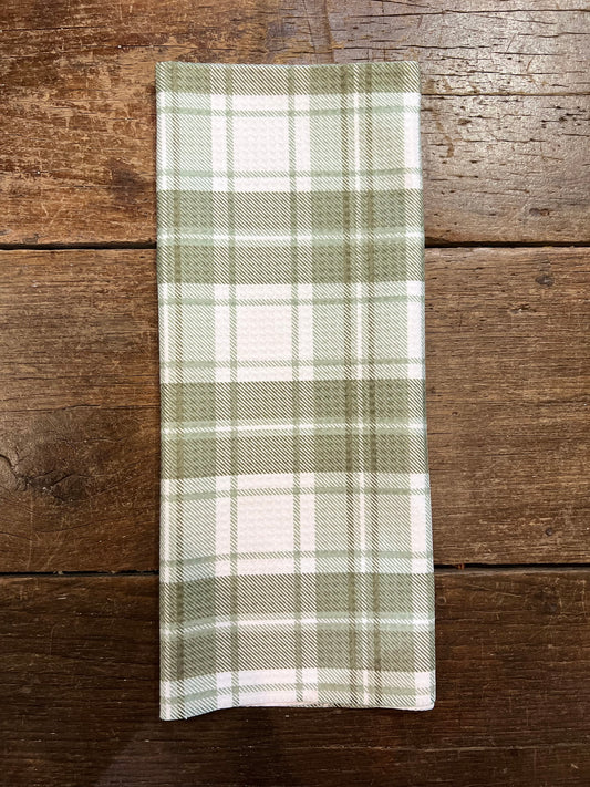 Green Plaid - Hand Towel