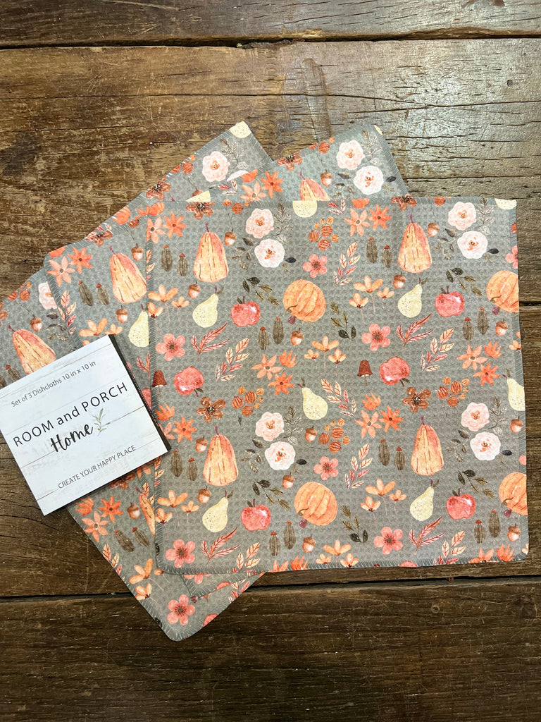 Pumpkin Orchard - Set of 3 Dishcloths