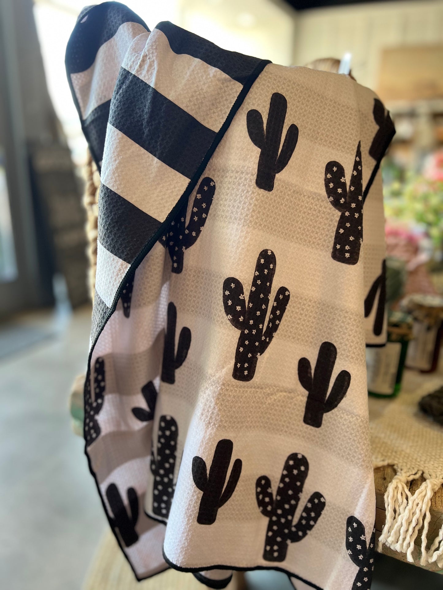 Modern Cactus Beach Towel 30"x64"