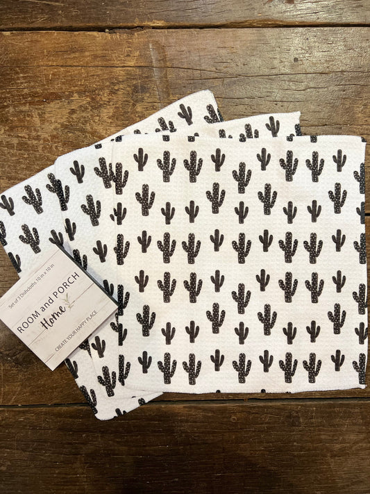 Modern Cactus - Set of 3 Dishcloths