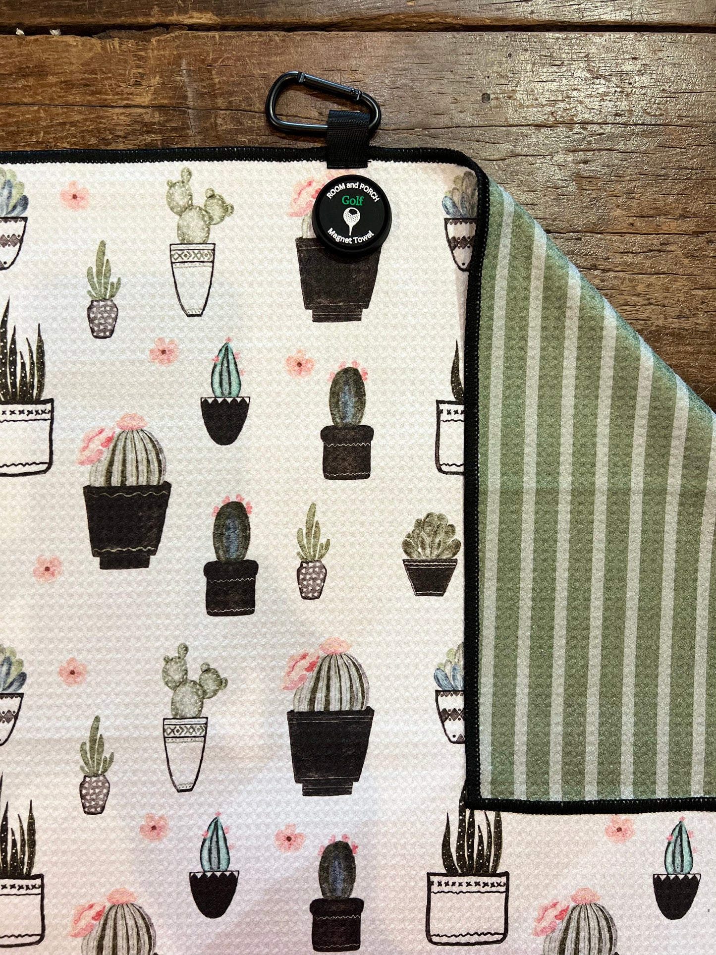 Magnet Golf Towel - Cactus in Pots