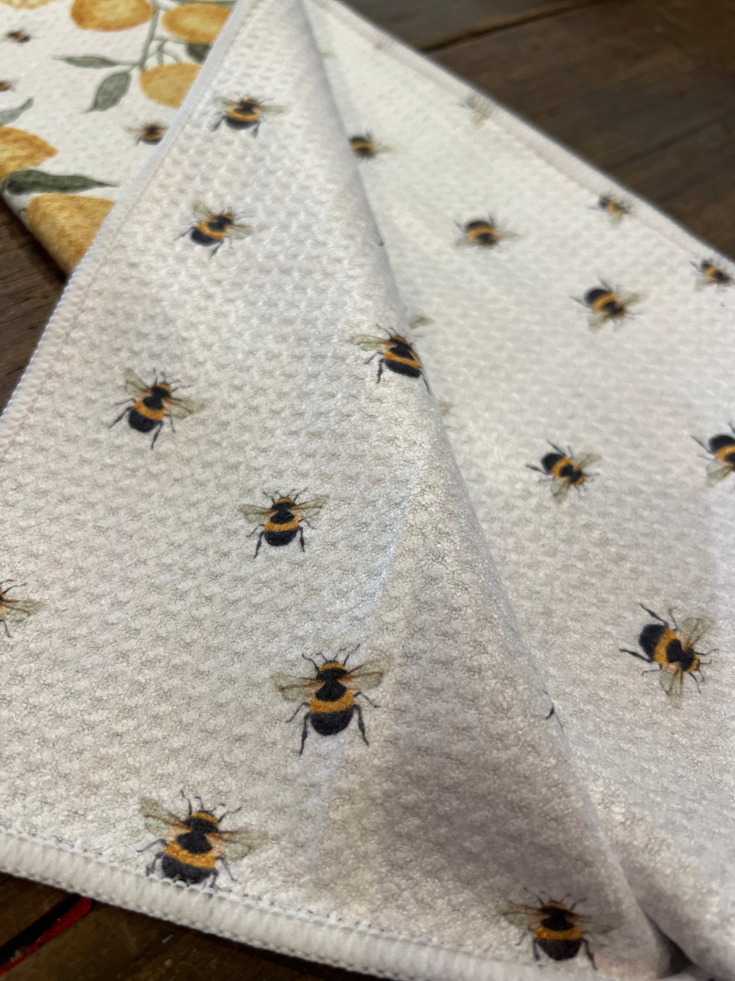 Lemons & Bees - 2 sided - Hand Towel