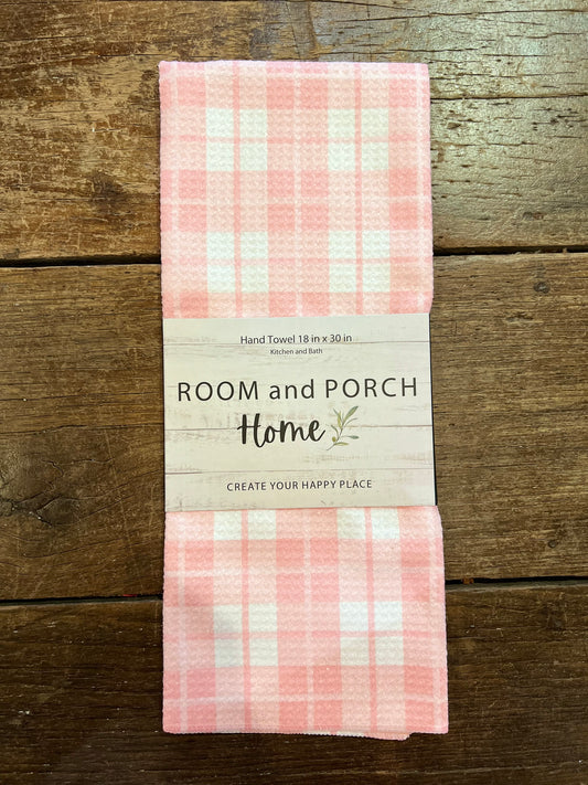 Pink Plaid - Hand Towel