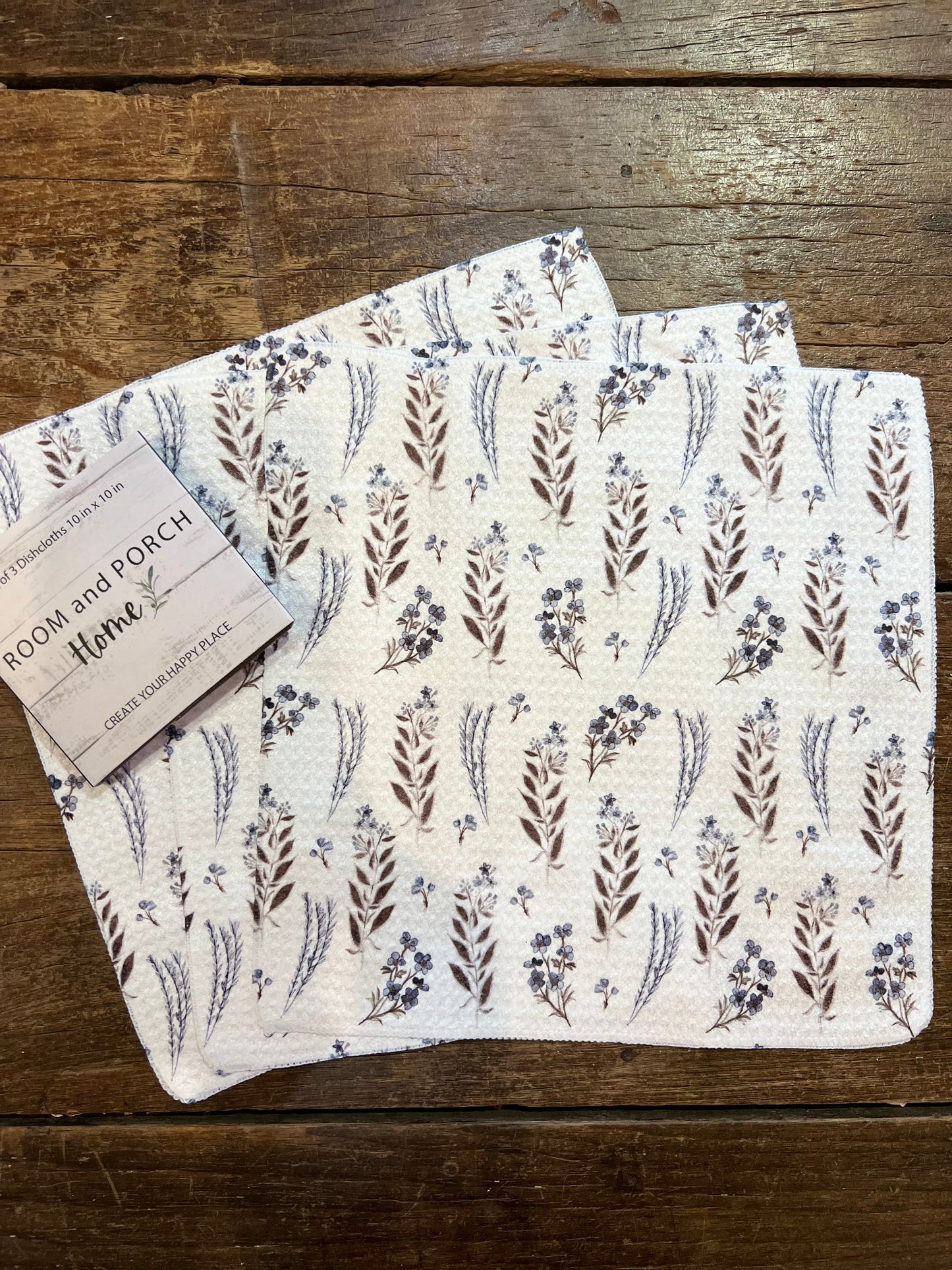 Calm Floral - Set of 3 Dishcloths