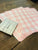 Pink Plaid Valentines - Set of 3 Dishcloths