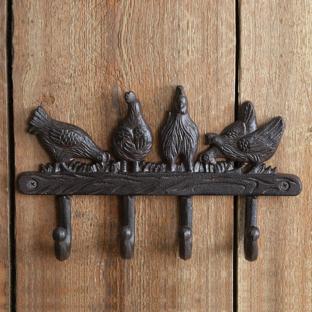 Hens and Chicks Wall Hooks