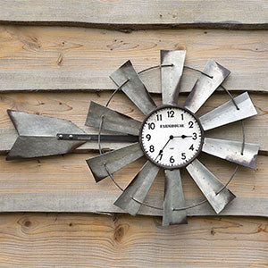 Windmill clock