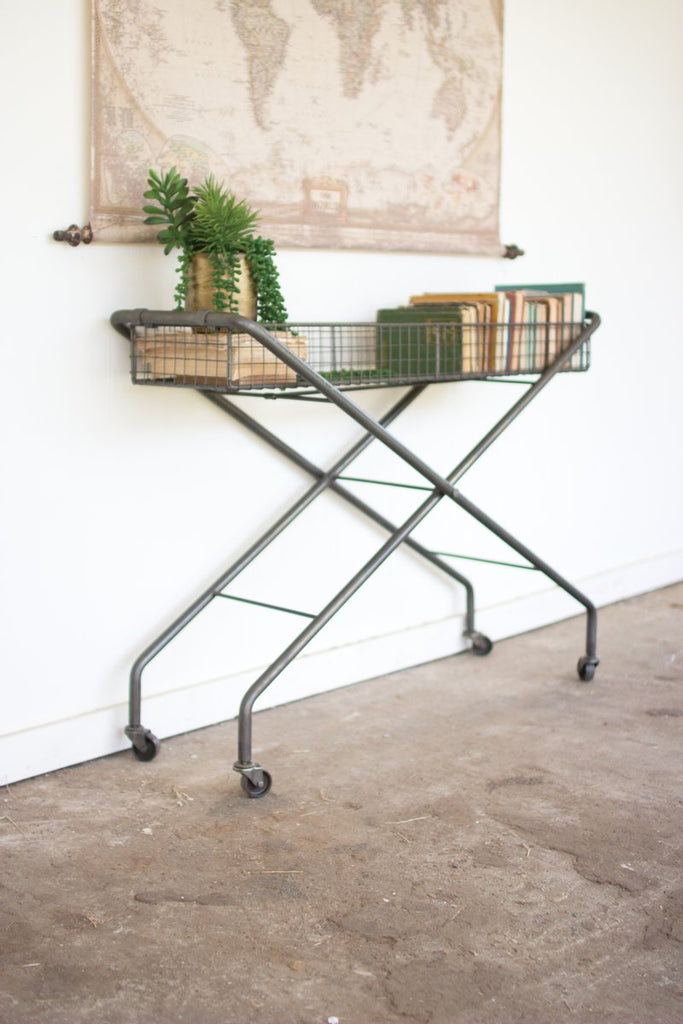 Industrial Rolling Cart Console