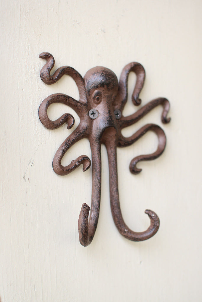 Octopus Cast Iron Wall Hook, Home Decor