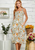 Smocked floral print dress